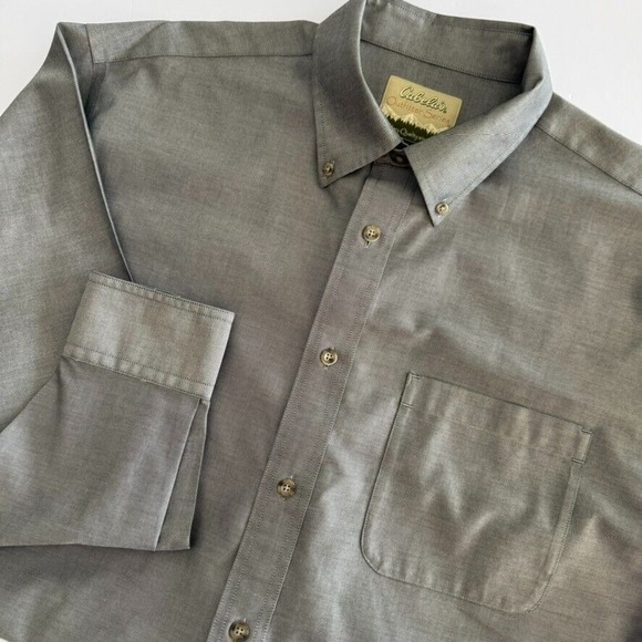 Cabela's Other - Cabela's Outfitter Series Mens Long Sleeve Button Down Shirt - Size L -‎ Gray